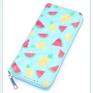 Watermelon and Pineapples Zip Wallet